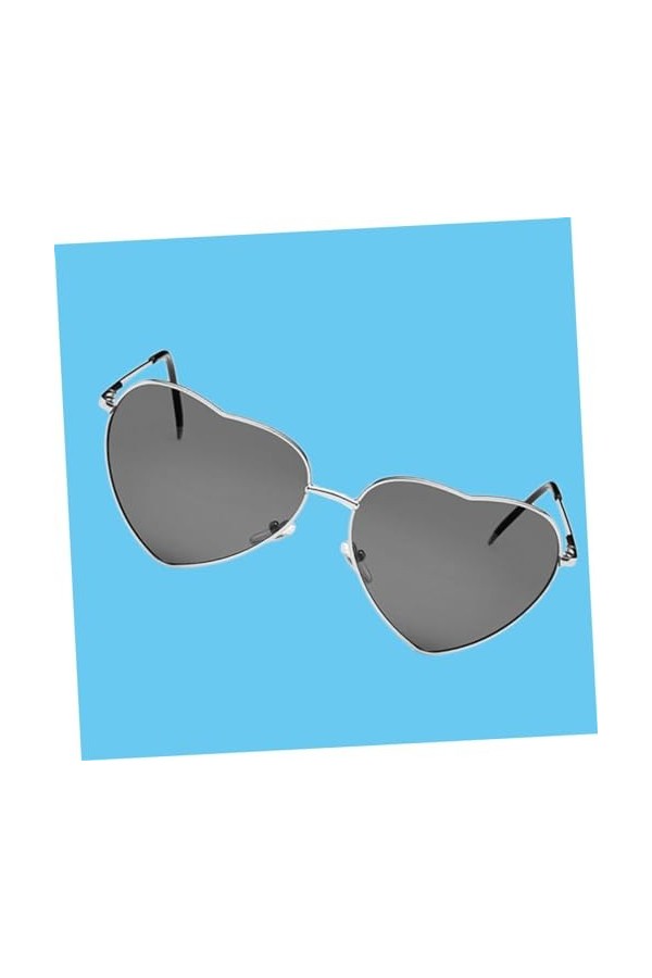 WRITWAA Lunettes De Soleil Coeur Rose Lunettes De Coeur Colorées Lunettes De Soleil Femmes Lunettes Coeur Transparentes Sans 