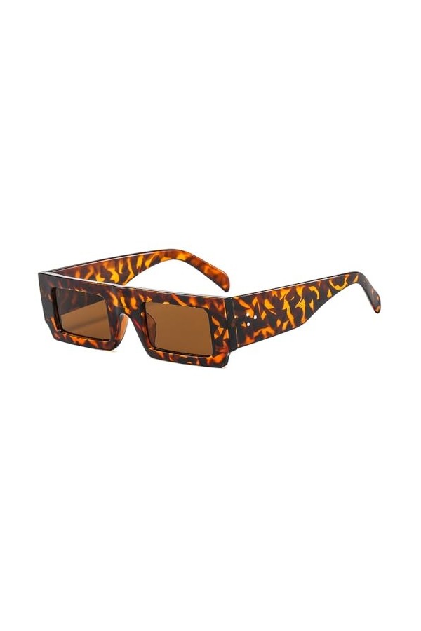 Lunettes De Soleil Carrées à Rivets pour Femmes Et Hommes, Grandes Lunettes De Soleil Rectangulaires pour Dames, Style Dété,