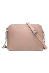 David Jones - Petit Sac Bandoulière Femme - Sac à Main Chaîne Argentée Porté Epaule - Besace Sacoche Messenger Téléphone Cuir