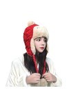 Chapeaux dhiver pour femme avec cache-oreilles,Bonnet bomber tricoté en fausse fourrure,Chapeau de trappeur en tricot,Chapea