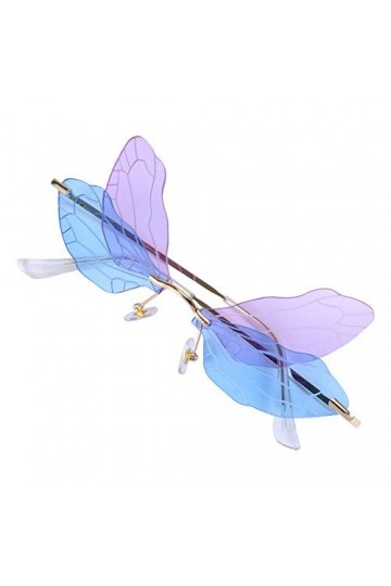 VALICLUD 1 Paire Nuances Pour Femmes Lunettes De Soleil Sans Monture De Fête Lunettes De Libellule Drôles Lunettes De Soleil 
