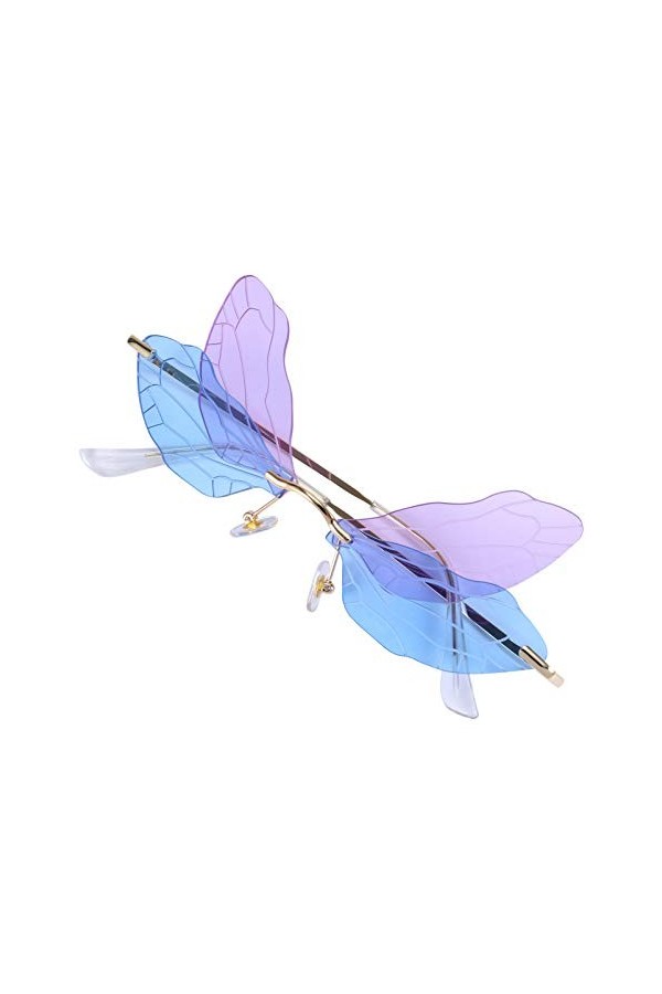 VALICLUD 1 Paire Nuances Pour Femmes Lunettes De Soleil Sans Monture De Fête Lunettes De Libellule Drôles Lunettes De Soleil 
