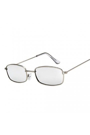 HWRHWR Classique Vintage Rectangle Lunettes De Soleil Femme Rétro Nuances Miroir Femme Carré Pilote