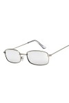 HWRHWR Classique Vintage Rectangle Lunettes De Soleil Femme Rétro Nuances Miroir Femme Carré Pilote