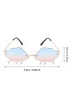 VALICLUD Lunettes de soleil pour femme en forme de nuage sans monture avec breloques éclair, lunettes de soleil tendance, ver