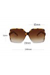 FOURCHEN Lunettes de soleil carrées surdimensionnées pour femme - -