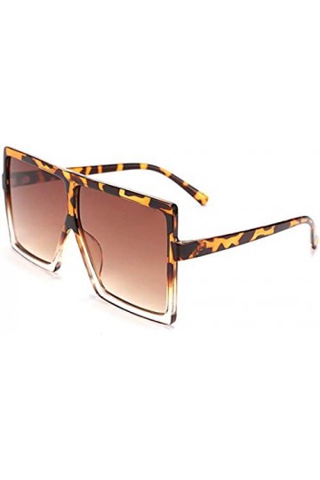 FOURCHEN Lunettes de soleil carrées surdimensionnées pour femme - -