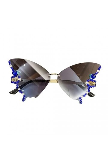 Lunettes de soleil sans monture - Petit visage - Strass - Lunettes de soleil