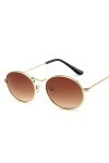 2022 Retro Alloy Sunglasses Femmes Métal Round Lunettes de Soleil Femmes Vintage Ovale Lunettes de Soleil pour Hommes Designe