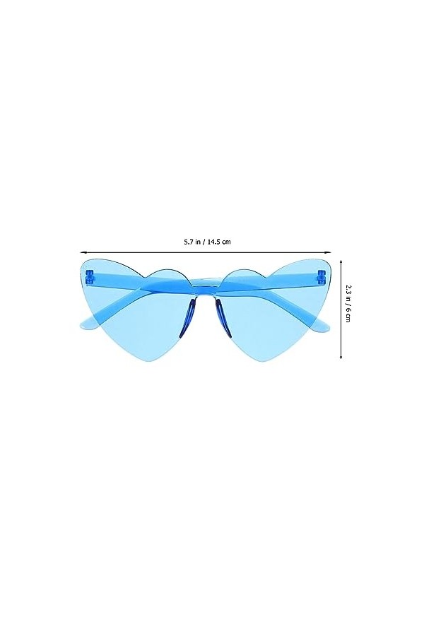 PRETYZOOM Lunettes De Soleil Amusantes Pour Hommes Lunettes De Soleil Coeur Sans Monture Lunettes De Soleil Des Années 90 Pou