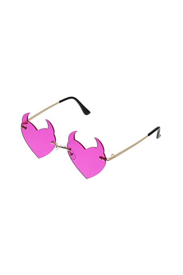 SOIMISS Lunettes De Soleil En Forme De Coeur Lunettes De Soleil De Mode Pour Femmes Lunettes Teintées Pour La Fête Lunettes D