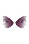 Lunettes de soleil polarisées pour femme - Style rétro - Style classique - Verres sans cadre - Lunettes amusantes - Lunettes 
