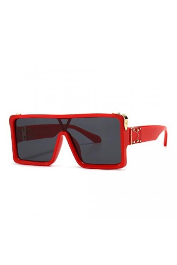 U/N Rétro Luxe Hommes Femmes Lunettes de Soleil surdimensionnées Lunettes carrées Lunettes de Mode Lunettes Vintage-5