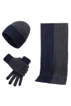 IHCEMIH Ensemble de chapeaux de gants, bleu, taille unique