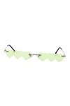CLISPEED 1 Pc Lunettes De Soleil Coeur Lunettes De Soleil De Quai Pour Femmes Lunettes De Tir De Rue De Mode Jaune Des Lunett