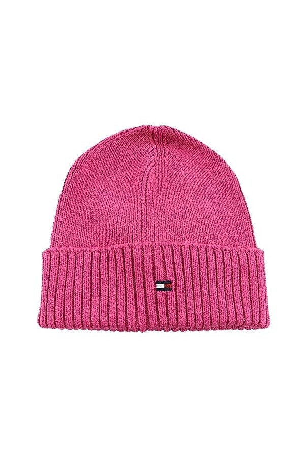 Tommy Hilfiger Small Flag Beanie L/XL Hot Magenta, Magenta vif, L/XL