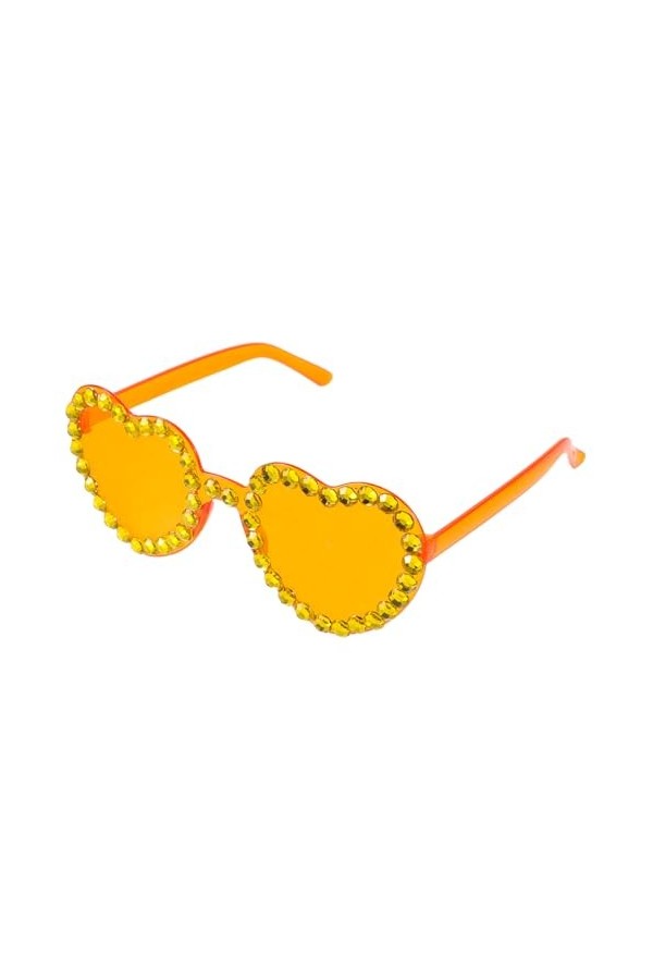 TOPPERFUN 1 Paire Lunettes De Soleil Diamant Coeur Lunettes Coeur Lunettes De Soleil Cosplay Lunettes De Soleil Drôles De Fêt