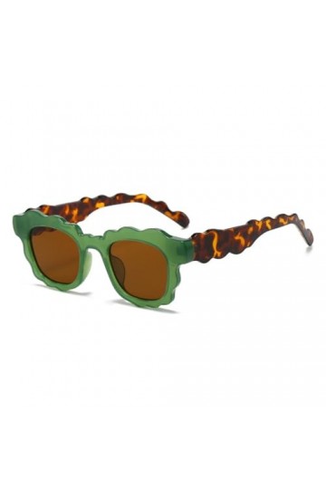 Lunettes De Soleil Punk Carrées Irrégulières, Nouvelles Lunettes De Soleil pour Femmes Et Hommes, Tendance, Uv400 Color:Vert 