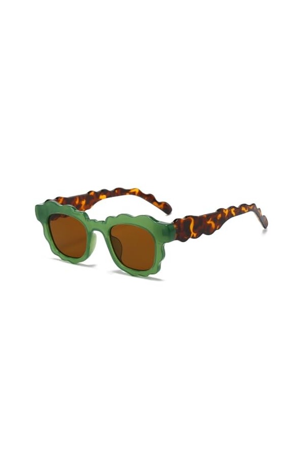 Lunettes De Soleil Punk Carrées Irrégulières, Nouvelles Lunettes De Soleil pour Femmes Et Hommes, Tendance, Uv400 Color:Vert 