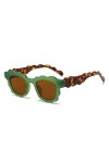 Lunettes De Soleil Punk Carrées Irrégulières, Nouvelles Lunettes De Soleil pour Femmes Et Hommes, Tendance, Uv400 Color:Vert 
