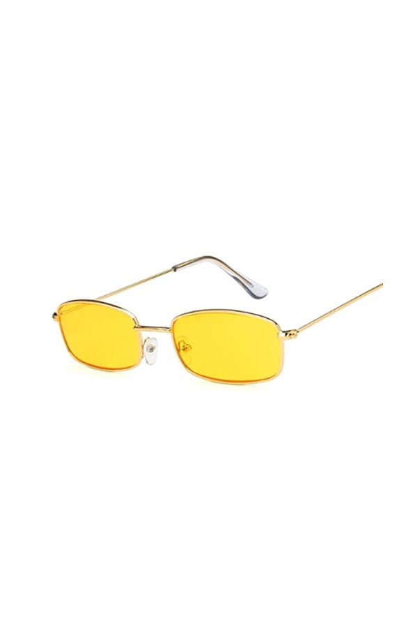 hdsrf Classique Vintage Rectangle Lunettes de Soleil Femmes rétro Nuances Bonbons Couleurs Miroir Lunettes de Soleil Femme ca
