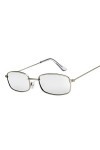 hdsrf Classique Vintage Rectangle Lunettes de Soleil Femmes rétro Nuances Bonbons Couleurs Miroir Lunettes de Soleil Femme ca