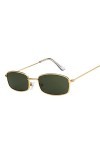 hdsrf Classique Vintage Rectangle Lunettes de Soleil Femmes rétro Nuances Bonbons Couleurs Miroir Lunettes de Soleil Femme ca