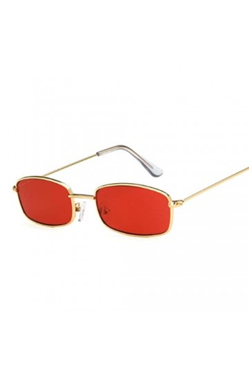 hdsrf Classique Vintage Rectangle Lunettes de Soleil Femmes rétro Nuances Bonbons Couleurs Miroir Lunettes de Soleil Femme ca