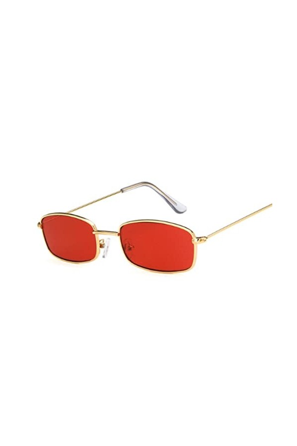hdsrf Classique Vintage Rectangle Lunettes de Soleil Femmes rétro Nuances Bonbons Couleurs Miroir Lunettes de Soleil Femme ca