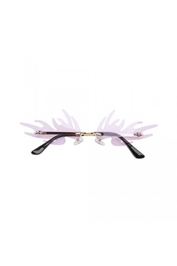 SOIMISS 1 PC Lunettes De Soleil Sans Monture Chauve-Souris En Forme De Lunettes De Soleil Feu Forme Lunettes Lunettes Vintage