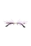 SOIMISS 1 PC Lunettes De Soleil Sans Monture Chauve-Souris En Forme De Lunettes De Soleil Feu Forme Lunettes Lunettes Vintage