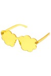 Operitacx Lunettes Sans Monture à Fleurs Lunettes De Soleil De Mode Pour Femmes Des Lunettes De Soleil Lunettes De Soleil Pou