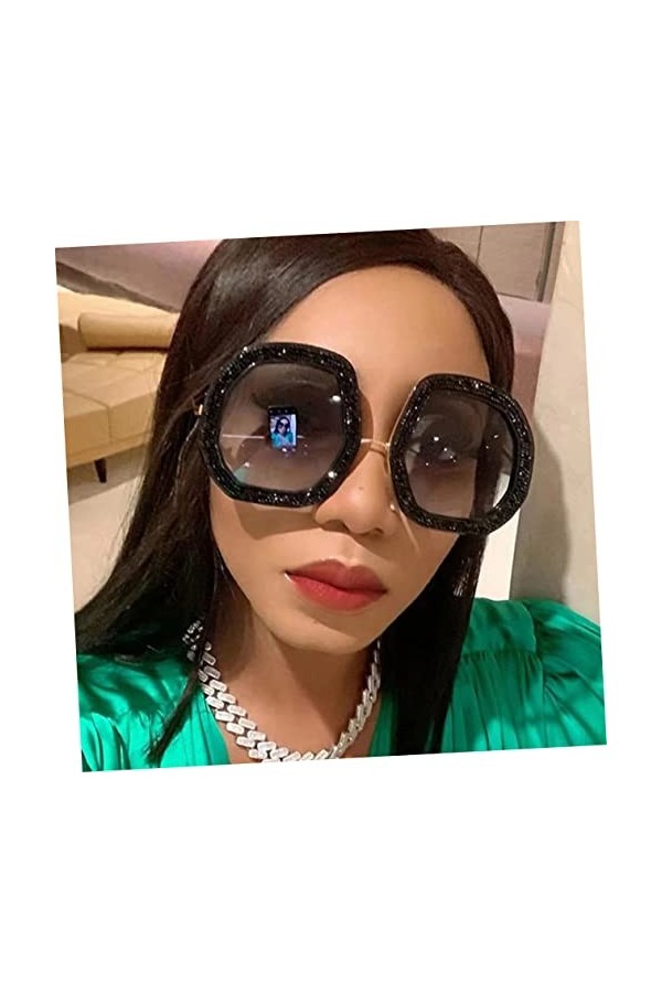 INOOMP Lunettes De Soleil En Diamant Des Lunettes De Soleil Lunettes De Soleil De Quai Pour Femmes Lunettes Dété Lunettes Fe
