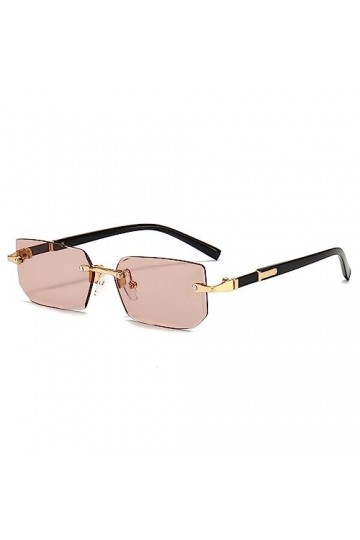 2023 Lunettes De Soleil sans Monture Rectangle Mode Populaire Femmes Hommes Nuances Petit Carré Lunettes De Soleil pour Femme