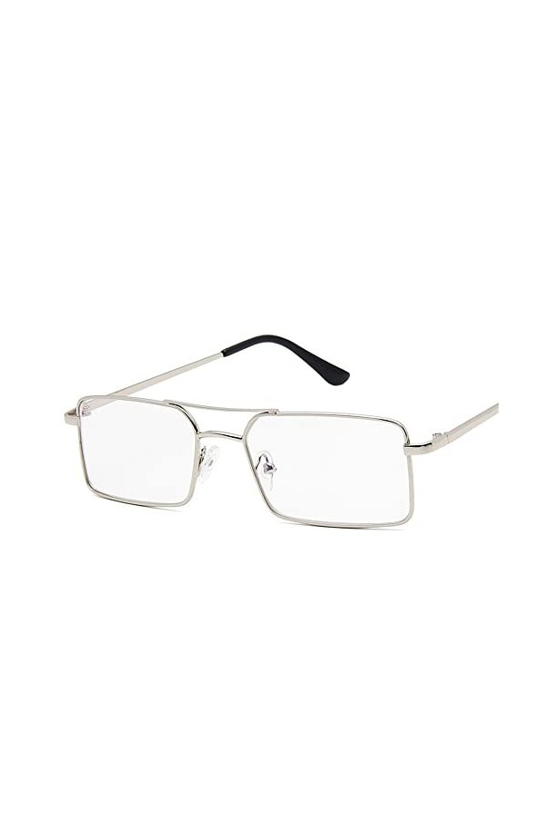 2023 Vintage Femmes Hommes Rectangle sans Monture Lunettes De Soleil Mode Carré Dégradé Lunettes De Soleil Fête Clair Lentill