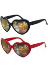 Nouveau Femmes Mode en Forme De Coeur Effets Lunettes Regarder Les Lumières Changer en Forme De Coeur La Nuit Lunettes De Dif