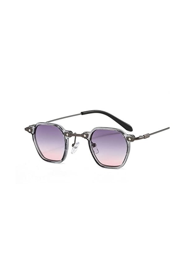 SARGE 2022 Nouvelles Lunettes de Soleil littéraires Rectangle Métal Petite Monture Lunettes de Soleil pour Femmes Rétro Class