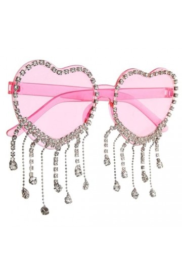 CHILDWEET Lunettes De Soleil Coeur Lunettes De Coeur Lunettes En Forme De Coeur Lunettes Cool Pour Les Adolescents Petites Lu