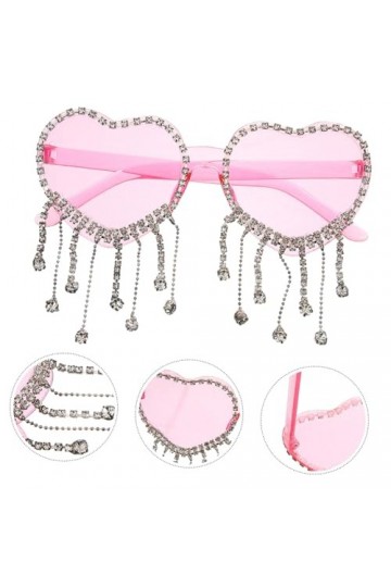 CHILDWEET Lunettes De Soleil Coeur Lunettes De Coeur Lunettes En Forme De Coeur Lunettes Cool Pour Les Adolescents Petites Lu