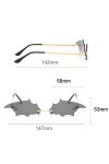 Bohue Lot de 2 paires de lunettes de soleil chauve-souris pour homme et femme, lunettes de soleil sans monture pour écran sol