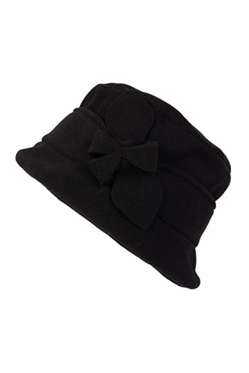 NF NITZSCHE fashion - Bonnet polaire noir pour femme - Bonnet chaud en polaire - Chapeau dhiver - Taille unique - Chapeau so