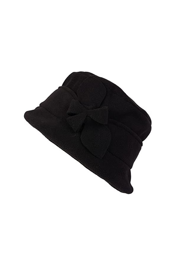 NF NITZSCHE fashion - Bonnet polaire noir pour femme - Bonnet chaud en polaire - Chapeau dhiver - Taille unique - Chapeau so