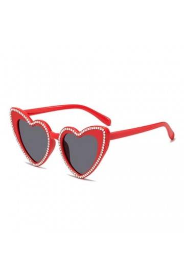 Mumuve Lunettes de soleil à cadre en forme de cœur pour adultes - Pour les carnavals - Prendre des photos - Lunettes de solei