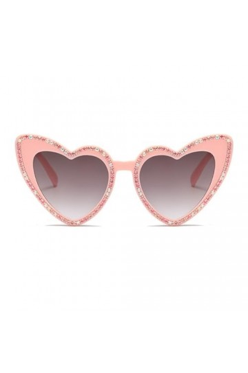 Mumuve Lunettes de soleil à cadre en forme de cœur pour adultes - Pour les carnavals - Prendre des photos - Lunettes de solei