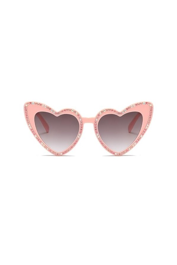 Mumuve Lunettes de soleil à cadre en forme de cœur pour adultes - Pour les carnavals - Prendre des photos - Lunettes de solei