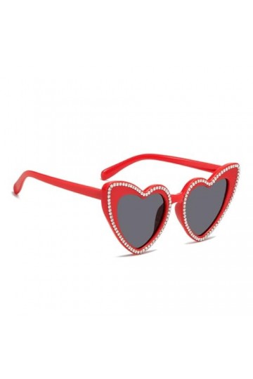 Mumuve Lunettes de soleil à cadre en forme de cœur pour adultes - Pour les carnavals - Prendre des photos - Lunettes de solei