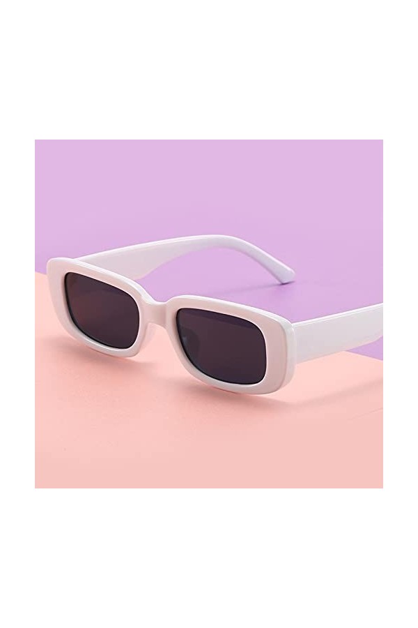 hdsrf Vintage Noir carré Lunettes de Soleil Femme Marque de Luxe Petit Rectangle Lunettes de Soleil Femme dégradé Clair Miroi