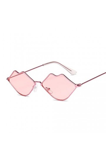 HWRHWR Petites Lèvres Rouges Lunettes De Soleil Femme Lunettes De Soleil Femme Alliage Miroir Rue