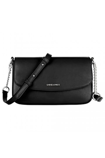 David Jones - Petit Sac Bandoulière Femme - Pochette Téléphone Portable Cuir PU Rigide - Sac à Main Porté Epaule Portefeuille