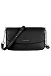David Jones - Petit Sac Bandoulière Femme - Pochette Téléphone Portable Cuir PU Rigide - Sac à Main Porté Epaule Portefeuille